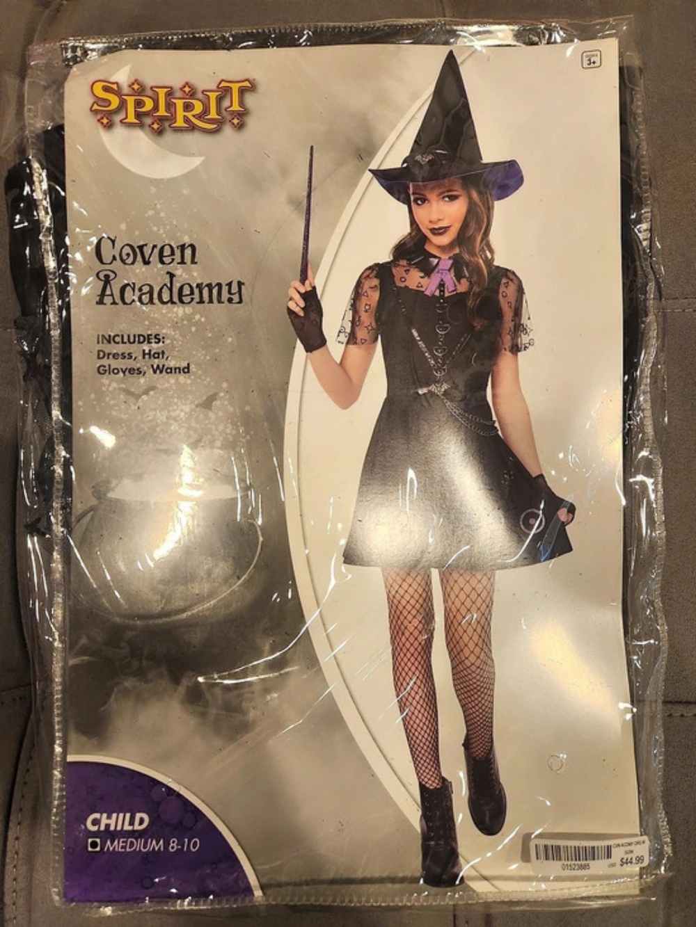 Like New Spirit Kids Coven Costume Black & Purple Size Medium 8-10 #witch
